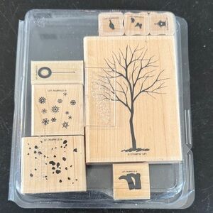 Vintage Winter Nature Rubber Stamps | Stampin’ Up 2001